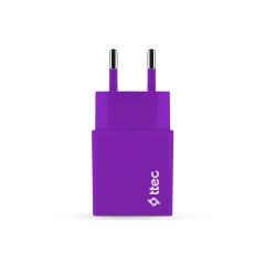 2SCS20L ttec SmartCharger Seyahat Şarj Aleti 2.1A + Lightning Kablo Mor