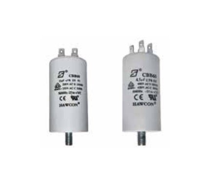 DAİMİ DEVRE MOTOR KONDS. PLASTİK TÜP VİDALI, TERMİNALLİ