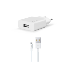 2SCS20MB ttec SmartCharger 2.1A Seyahat Şarj Aleti + Micro USB Kablo Beyaz Beyaz