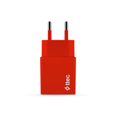 2SCS20C ttec SmartCharger 2.1A Seyahat Şarj Aleti + Type-C Kablo Kırmızı
