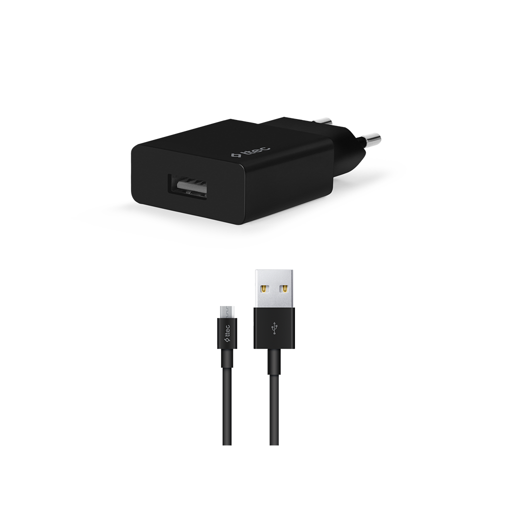 2SCS20C ttec SmartCharger 2.1A Seyahat Şarj Aleti + Type-C Kablo Siyah