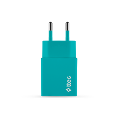 2SCS20C ttec SmartCharger 2.1A Seyahat Şarj Aleti + Type-C Kablo Turkuaz
