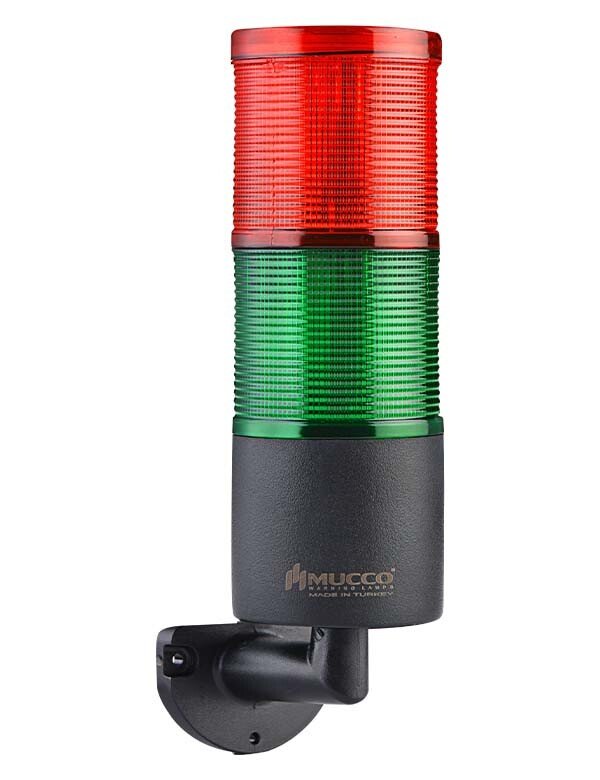 Mucco 2 Katlı Döner Lamba Kolon 40-260V AC/DC Kırmızı-Yeşil SNT7022D2