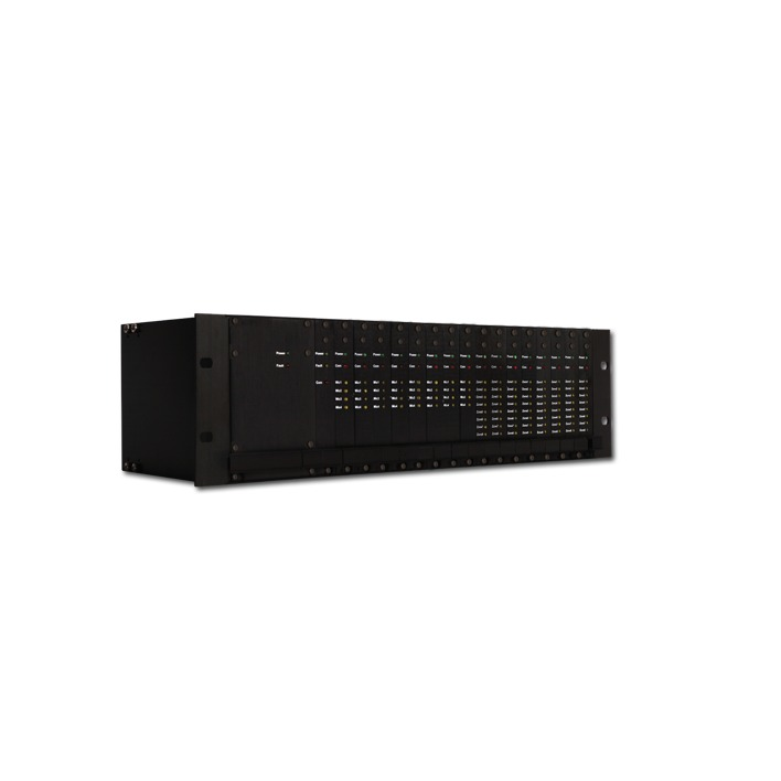 Mavili ML-5020 Maxlogic Anons / Alarm Matrix Paneli, 19'', 3U Rack Yapısında, Anons Güç Modülü ve Anons Çıkış Modülü Dahil, Temel Model