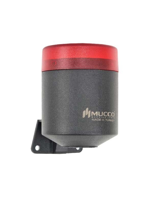 Üniversal 16 Melodili Duvara Montaj Buzzerlı Işıklı Mini Korna SNT-MK711 40-260V AC - DC - Kırmızı