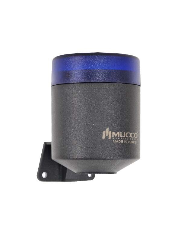 Üniversal 16 Melodili Duvara Montaj Buzzerlı Işıklı Mini Korna SNT-MK711 40-260V AC - DC - Mavi