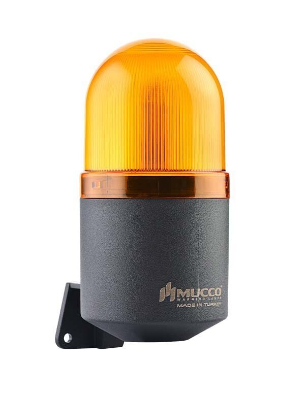 Mucco 7 Melodili Endüstriyel Duvara Montaj Flaşör Işıklı Korna SNT-EK7013-F1 12-24V AC - DC - Sarı