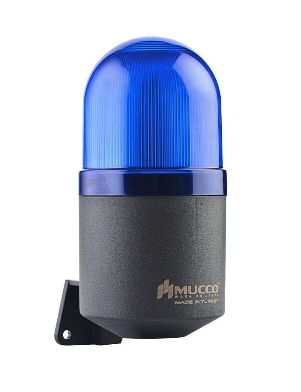Mucco 7 Melodili Endüstriyel Duvara Montaj Çakar Işıklı Korna SNT-EK7013-C1 12-24V AC - DC - Mavi