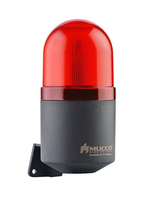 Mucco 7 Melodili Endüstriyel Duvara Montaj Döner Işıklı Korna SNT-EK7013-D1 12-24V AC - DC - Kırmızı