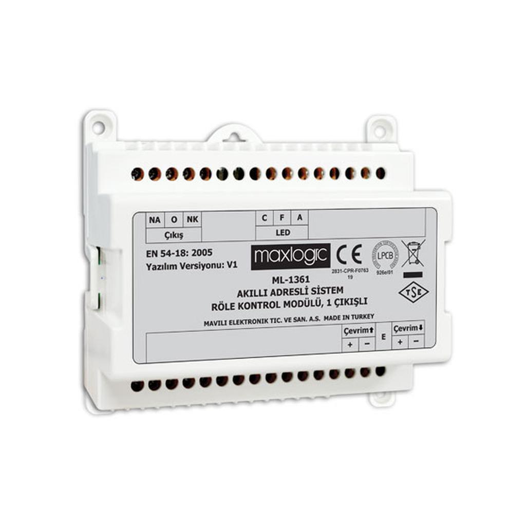 Mavili ML-1361 Maxlogic Akıllı Adresli Sistem Röle Kontrol Modülü 1 Çıkış