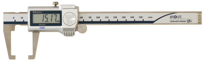 Mitutoyo 573-651-20 Dijital ABS Boyun Kumpası 0-150mm, IP67, Başparmak Silindiri