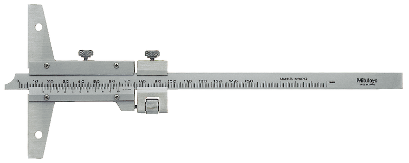Mitutoyo 527-101 Vernier Derinlik Ölçer 0-150mm, 0,02mm, İnce ayar