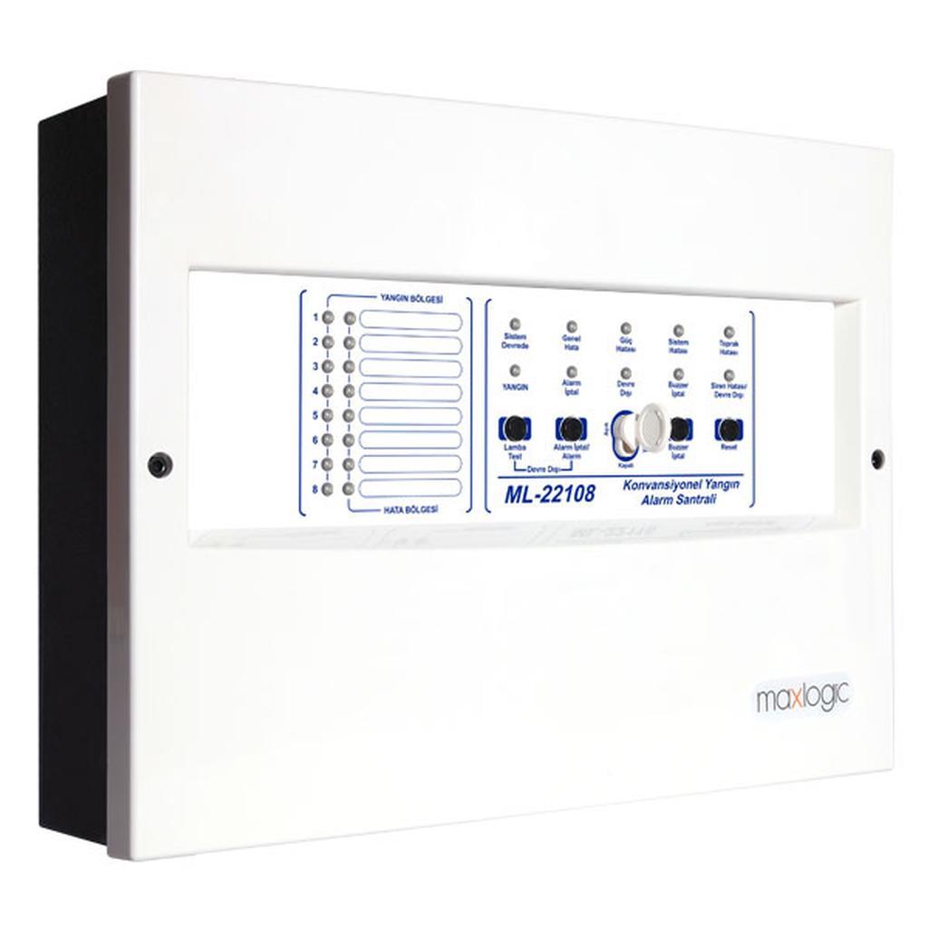 Mavili ML-22108 Maxlogic Konvansiyonel Yangın Alarm Santrali 8 Bölge