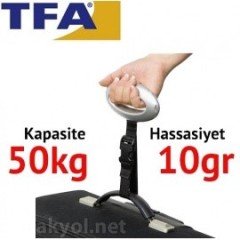 TFA 98.1102 Dijital Bagaj Valiz Tartısı - Hassasiyet: 10 gr. Max: 50 kg.
