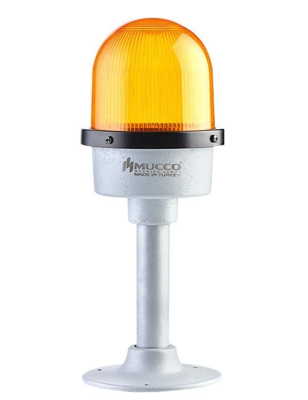 DU-125 Serisi Endüstriyel Çakar-Buzzer İkaz Lambası SNT-DU12513-B 12-24V AC - DC - Sarı