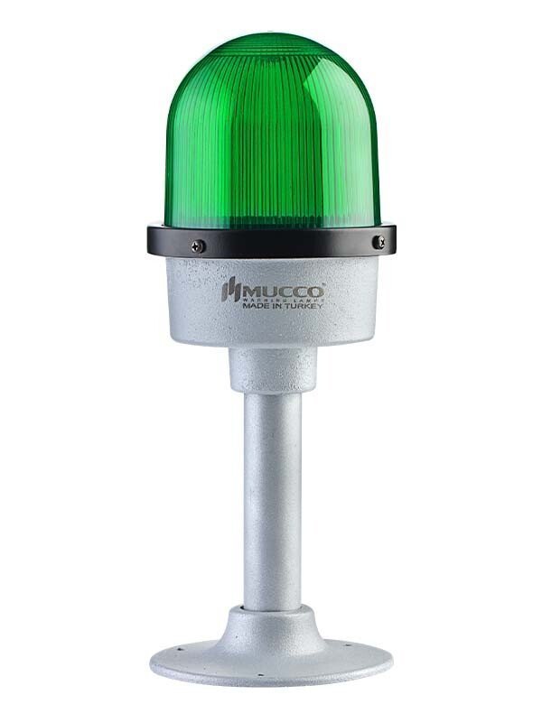 DU-125 Serisi Endüstriyel Çakar-Buzzer İkaz Lambası SNT-DU12513-B 12-24V AC - DC - Yeşil