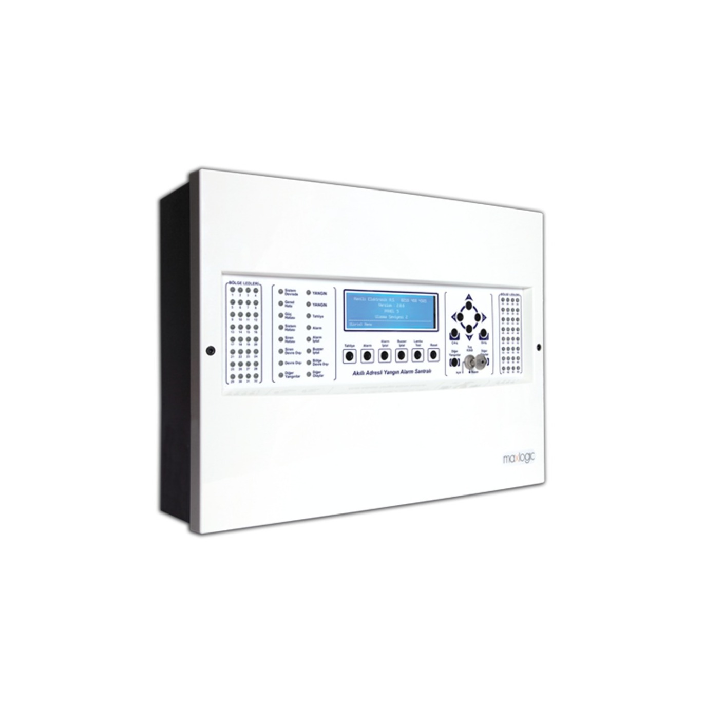 Mavili ML-1235/M Maxlogic Adresli Yangın Alarm Santrali 5 Çevrim 635 Adres, Marin