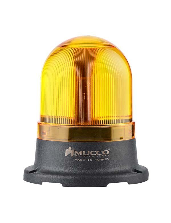 Mucco SNT-725-F Flaşör Ledli Mini Tepe Lambası 40-260V AC/DC Sarı