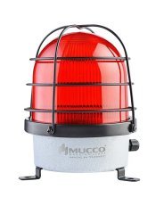 Mucco D-125 Serisi Endüstriyel Çakar-Kafesli İkaz Lambası SNT-D12513-KFS 12-24V AC - DC - Kırmızı