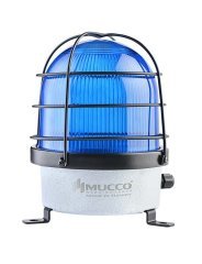 Mucco D-125 Serisi Endüstriyel Çakar-Kafesli İkaz Lambası SNT-D12513-KFS 12-24V AC - DC - Mavi