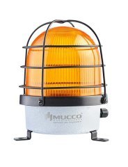Mucco D-125 Serisi Endüstriyel Çakar-Kafesli İkaz Lambası SNT-D12513-KFS 85-260V AC - DC - Sarı