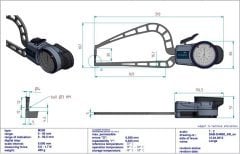 D4R50 Mekanik Dış Çap Kanal Komparatörü 0-50 mm