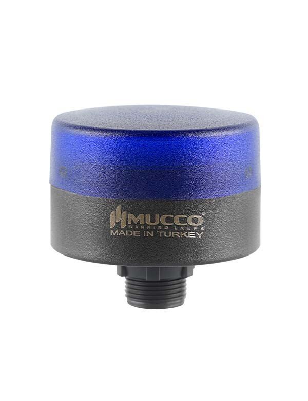 Mucco SNT-S725-F Somun Bağlantılı Flaşör Led Mini Tepe Lamba 40-260V Mavi