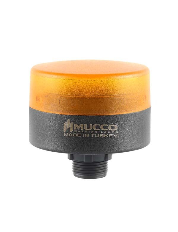Mucco SNT-S715-FB Somun Flaşör-Buzzer Ledli Mini Tepe Lambası 24V DC Sarı
